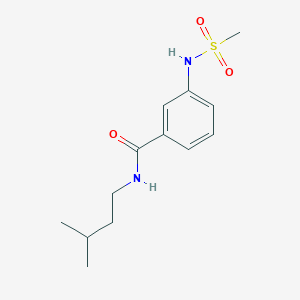 molecular formula C13H20N2O3S B4546953 N-(3-methylbutyl)-3-[(methylsulfonyl)amino]benzamide 