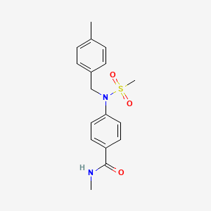 molecular formula C17H20N2O3S B4546994 N-methyl-4-[(4-methylbenzyl)(methylsulfonyl)amino]benzamide 