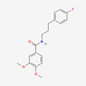 molecular formula C18H20FNO3 B4547068 N-[3-(4-fluorophenyl)propyl]-3,4-dimethoxybenzamide 