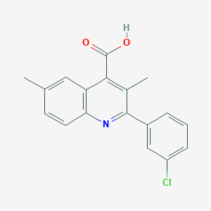 molecular formula C18H14ClNO2 B454726 2-(3-Chlorophenyl)-3,6-dimethylquinoline-4-carboxylic acid CAS No. 438216-04-7