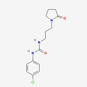 molecular formula C14H18ClN3O2 B4547346 N-(4-chlorophenyl)-N'-[3-(2-oxo-1-pyrrolidinyl)propyl]urea 