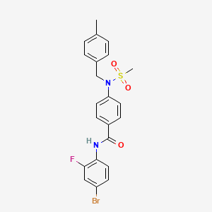 molecular formula C22H20BrFN2O3S B4547353 N-(4-bromo-2-fluorophenyl)-4-[(4-methylbenzyl)(methylsulfonyl)amino]benzamide 