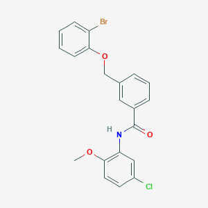 molecular formula C21H17BrClNO3 B454753 3-[(2-bromophenoxy)methyl]-N-(5-chloro-2-methoxyphenyl)benzamide 