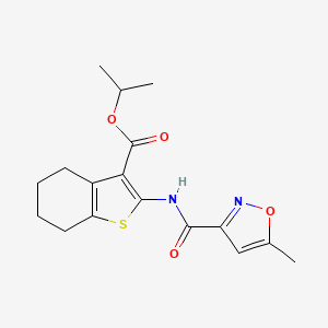 molecular formula C17H20N2O4S B4547567 isopropyl 2-{[(5-methyl-3-isoxazolyl)carbonyl]amino}-4,5,6,7-tetrahydro-1-benzothiophene-3-carboxylate 