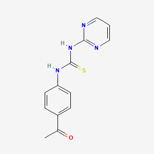 molecular formula C13H12N4OS B4547642 N-(4-acetylphenyl)-N'-2-pyrimidinylthiourea 
