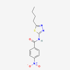 molecular formula C13H14N4O3S B4548120 N-(5-butyl-1,3,4-thiadiazol-2-yl)-4-nitrobenzamide 