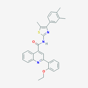 molecular formula C30H27N3O2S B454822 N-[4-(3,4-dimethylphenyl)-5-methyl-1,3-thiazol-2-yl]-2-(2-ethoxyphenyl)quinoline-4-carboxamide 