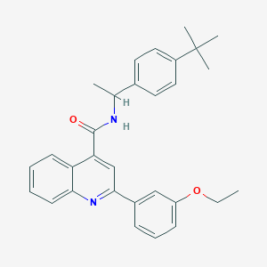 molecular formula C30H32N2O2 B454851 N-[1-(4-tert-butylphenyl)ethyl]-2-(3-ethoxyphenyl)quinoline-4-carboxamide 