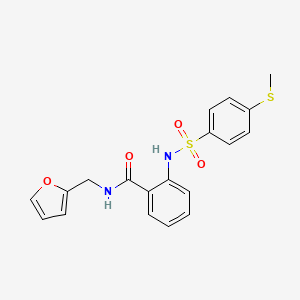 B4549198 N-(2-furylmethyl)-2-({[4-(methylthio)phenyl]sulfonyl}amino)benzamide CAS No. 5476-05-1