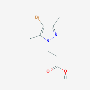 molecular formula C8H11BrN2O2 B454936 3-(4-bromo-3,5-dimethyl-1H-pyrazol-1-yl)propanoic acid CAS No. 512809-48-2