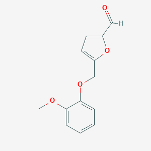 molecular formula C13H12O4 B454952 5-[(2-Methoxyphenoxy)methyl]furan-2-carbaldehyde CAS No. 438218-12-3