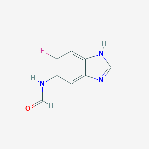 molecular formula C8H6FN3O B045508 N-(5-Fluoro-1H-benzimidazol-6-yl)formamide CAS No. 117275-50-0
