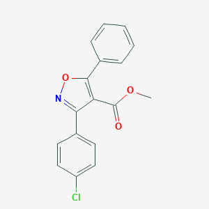 molecular formula C17H12ClNO3 B045514 4-Isoxazolecarboxylicacid,3-(4-chlorophenyl)-5-phenyl-,methylester(9CI) CAS No. 115665-23-1
