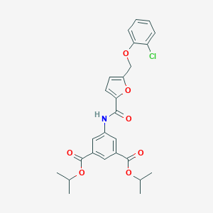 molecular formula C26H26ClNO7 B455162 Diisopropyl 5-({5-[(2-chlorophenoxy)methyl]-2-furoyl}amino)isophthalate 