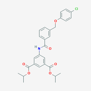 molecular formula C28H28ClNO6 B455183 Diisopropyl 5-({3-[(4-chlorophenoxy)methyl]benzoyl}amino)isophthalate 