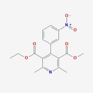 molecular formula C18H18N2O6 B045519 Nitrendipine M (dehydro) CAS No. 89267-41-4