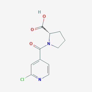molecular formula C11H11ClN2O3 B045521 1-(2-Chloropyridine-4-carbonyl)-L-proline CAS No. 123412-45-3