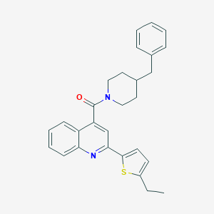 molecular formula C28H28N2OS B455220 4-(4-BENZYLPIPERIDINE-1-CARBONYL)-2-(5-ETHYLTHIOPHEN-2-YL)QUINOLINE 