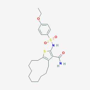 2-{[(4-Ethoxyphenyl)sulfonyl]amino}-4,5,6,7,8,9,10,11,12,13-decahydrocyclododeca[b]thiophene-3-carboxamide