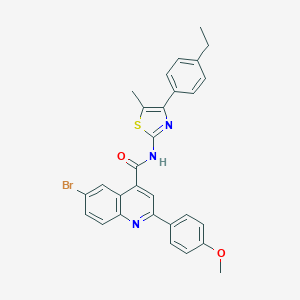 6-bromo-N-[4-(4-ethylphenyl)-5-methyl-1,3-thiazol-2-yl]-2-(4-methoxyphenyl)quinoline-4-carboxamide