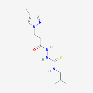 N-isobutyl-2-[3-(4-methyl-1H-pyrazol-1-yl)propanoyl]hydrazinecarbothioamide