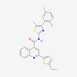 N-[4-(2,5-dimethylphenyl)-5-methyl-1,3-thiazol-2-yl]-2-(5-ethylthiophen-2-yl)quinoline-4-carboxamide