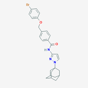 N-[1-(1-adamantyl)-1H-pyrazol-3-yl]-4-[(4-bromophenoxy)methyl]benzamide