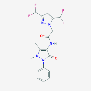 2-[3,5-bis(difluoromethyl)-1H-pyrazol-1-yl]-N-(1,5-dimethyl-3-oxo-2-phenyl-2,3-dihydro-1H-pyrazol-4-yl)acetamide