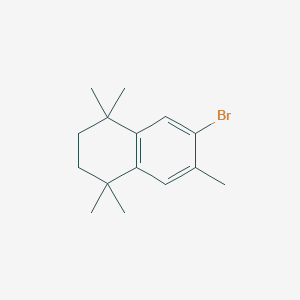 molecular formula C15H21Br B045525 6-Bromo-1,1,4,4,7-pentamethyl-1,2,3,4-tetrahydronaphthalene CAS No. 119999-22-3