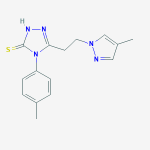 4-(4-methylphenyl)-5-[2-(4-methyl-1H-pyrazol-1-yl)ethyl]-4H-1,2,4-triazole-3-thiol