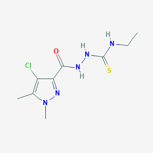 2-[(4-chloro-1,5-dimethyl-1H-pyrazol-3-yl)carbonyl]-N-ethylhydrazinecarbothioamide