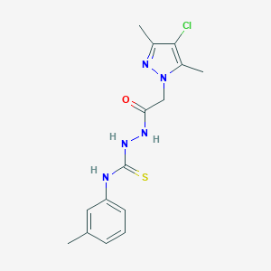 2-[(4-chloro-3,5-dimethyl-1H-pyrazol-1-yl)acetyl]-N-(3-methylphenyl)hydrazinecarbothioamide