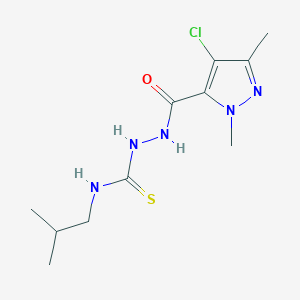 2-[(4-chloro-1,3-dimethyl-1H-pyrazol-5-yl)carbonyl]-N-isobutylhydrazinecarbothioamide