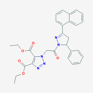 diethyl 1-{2-[3-(1-naphthyl)-5-phenyl-4,5-dihydro-1H-pyrazol-1-yl]-2-oxoethyl}-1H-1,2,3-triazole-4,5-dicarboxylate