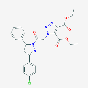 diethyl 1-{2-[3-(4-chlorophenyl)-5-phenyl-4,5-dihydro-1H-pyrazol-1-yl]-2-oxoethyl}-1H-1,2,3-triazole-4,5-dicarboxylate