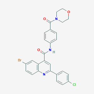 6-bromo-2-(4-chlorophenyl)-N-[4-(4-morpholinylcarbonyl)phenyl]-4-quinolinecarboxamide