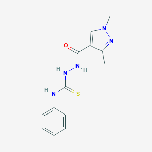 2-[(1,3-dimethyl-1H-pyrazol-4-yl)carbonyl]-N-phenylhydrazinecarbothioamide