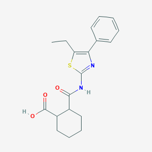 2-[(5-Ethyl-4-phenyl-1,3-thiazol-2-yl)carbamoyl]cyclohexanecarboxylic acid