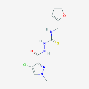 2-[(4-chloro-1-methyl-1H-pyrazol-3-yl)carbonyl]-N-(2-furylmethyl)hydrazinecarbothioamide