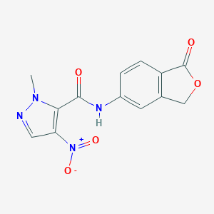 1-methyl-4-nitro-N-(1-oxo-1,3-dihydro-2-benzofuran-5-yl)-1H-pyrazole-5-carboxamide