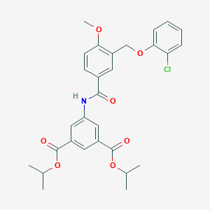 molecular formula C29H30ClNO7 B455292 Diisopropyl 5-({3-[(2-chlorophenoxy)methyl]-4-methoxybenzoyl}amino)isophthalate 