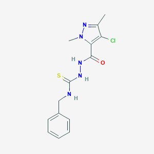 N-benzyl-2-[(4-chloro-1,3-dimethyl-1H-pyrazol-5-yl)carbonyl]hydrazinecarbothioamide