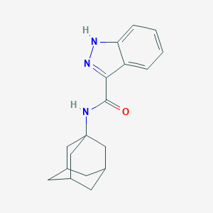 molecular formula C18H21N3O B045530 N-(1-金刚烷基)-1H-吲唑-3-甲酰胺 CAS No. 516445-83-3