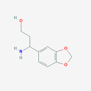 molecular formula C10H13NO3 B045531 3-Amino-3-(1,3-benzodioxol-5-yl)-1-propanol CAS No. 113511-45-8