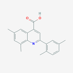 molecular formula C20H19NO2 B455324 2-(2,5-Dimethylphenyl)-6,8-dimethylquinoline-4-carboxylic acid CAS No. 438228-75-2