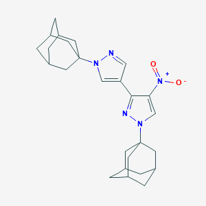 molecular formula C26H33N5O2 B455325 4-nitro-3,4'-bis[1-(1-adamantyl)-1H-pyrazole] 