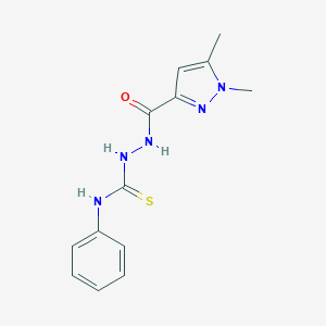 2-[(1,5-dimethyl-1H-pyrazol-3-yl)carbonyl]-N-phenylhydrazinecarbothioamide
