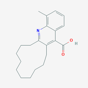 4-Methyl-6,7,8,9,10,11,12,13,14,15-decahydrocyclododeca[b]quinoline-16-carboxylic acid