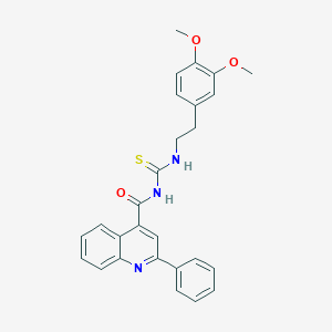 N-{[2-(3,4-dimethoxyphenyl)ethyl]carbamothioyl}-2-phenylquinoline-4-carboxamide