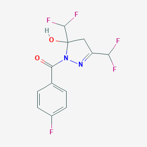 3,5-bis(difluoromethyl)-1-(4-fluorobenzoyl)-4,5-dihydro-1H-pyrazol-5-ol
